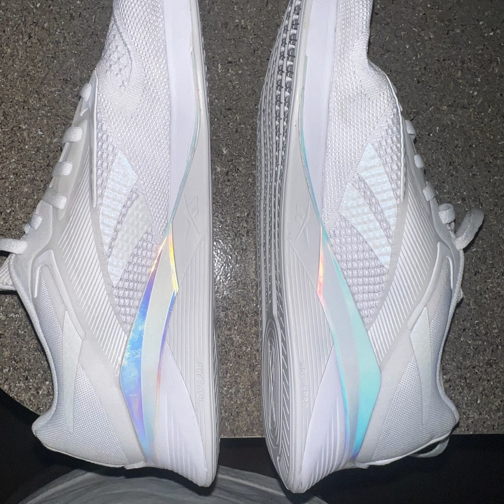 adidas White Iridescent Women's Athletic Shoes